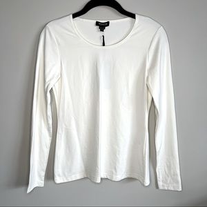 Worth Cream Jewel Neck Long Sleeve Tee NWT